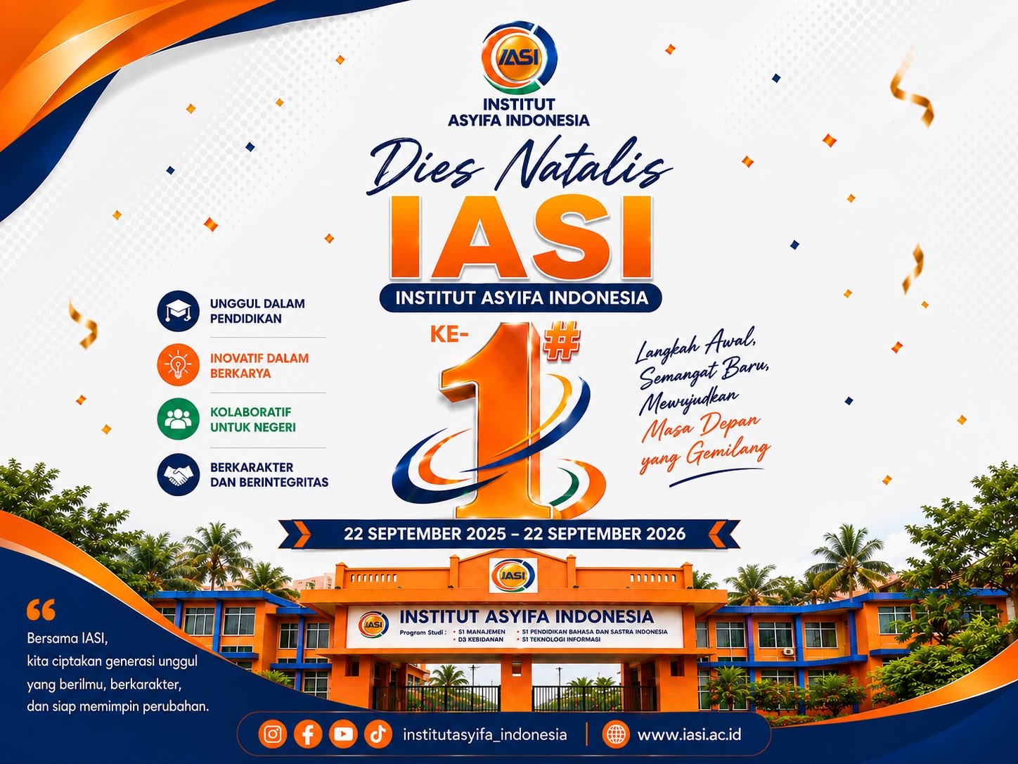 Rayakan Perjalanan Satu Tahun, Institut Asyifa Indonesia Songsong Dies Natalis Ke-1 dengan Semangat Inovasi dan Kolaborasi